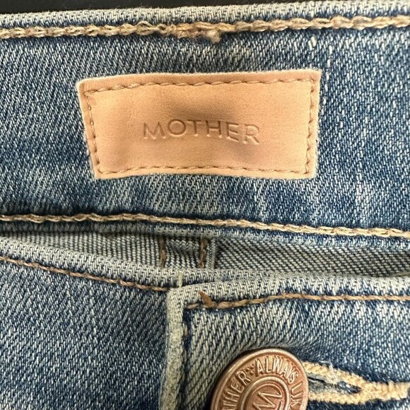 Mother Stunner Zip Ankle Step Fray in Light Kitty Racer Size 27 Raw Hem - Picture 4 of 11